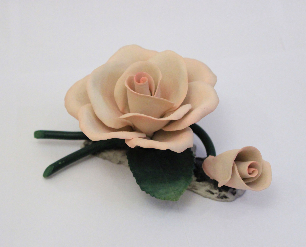 Фарфоровый цветок Роза с бутоном. Италия. Ручная работа - фото 1 - id-p49801050
