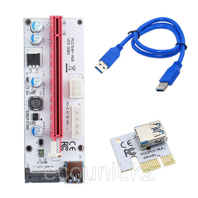 Riser (Райзер) VER008s PCI-E (кабель 0,6 м.) - фото 1 - id-p49809464