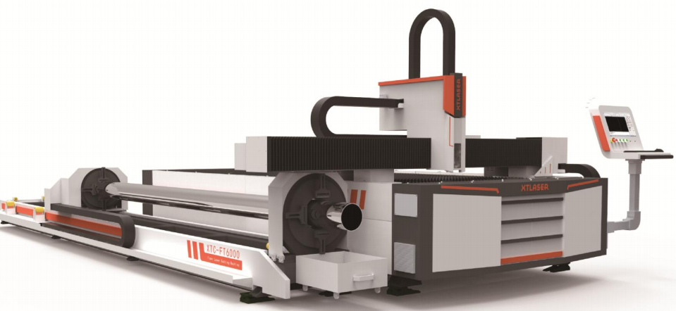 Оборудование для волоконной лазерной резки плит и труб 3 метра / 6 метров (XTC-FT3000/6000)