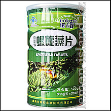 Таблеткадағы спирулина, 2000 дана қаптамада.