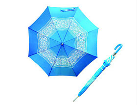 Зонт синий с узорами 