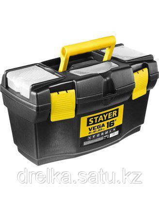 Ящик для инструментов STAYER 38105-16_z03, VEGA, пластиковый с органайзерами, 16" , фото 2