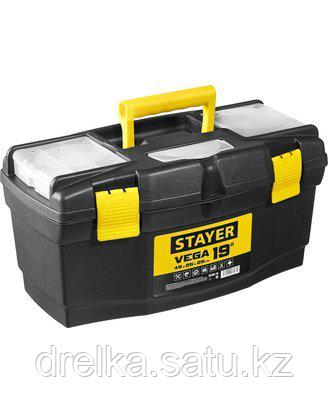 Ящик для инструментов STAYER 38105-18_z03, VEGA, пластиковый с органайзерами, 19" , фото 2