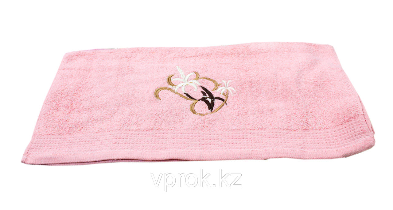 Полотенце банное, махровое, розовое, 135*62 см - фото 2 - id-p49856564
