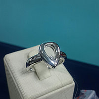 Кольцо с цирконом / размер 17,5