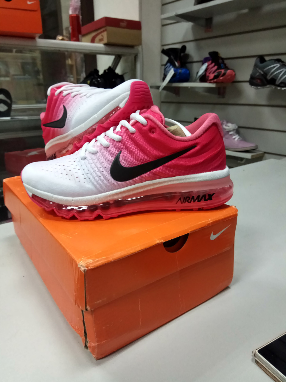 Женские кроссовки nike air max 2017 Version III (3) White pink (id  44128495) купить в Казахстане, цена на Satu.kz