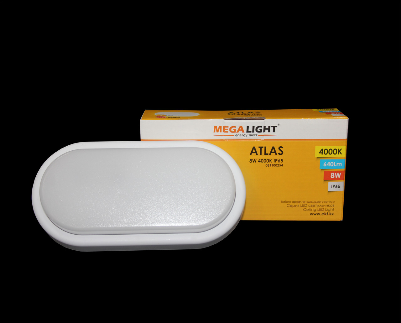 Светильник LED ДПБ Atlas 8w Kompas 198*99*39 IP65 4000K бел. MEGALIGHT NEW