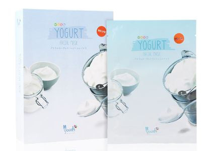 Тканевая йогуртовая маска "Укрепление и обновление кожи" Moods Facial Mask Yogurt