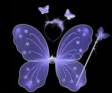 Набор феи крылья и волшебная палочка (сиреневый), фото 1