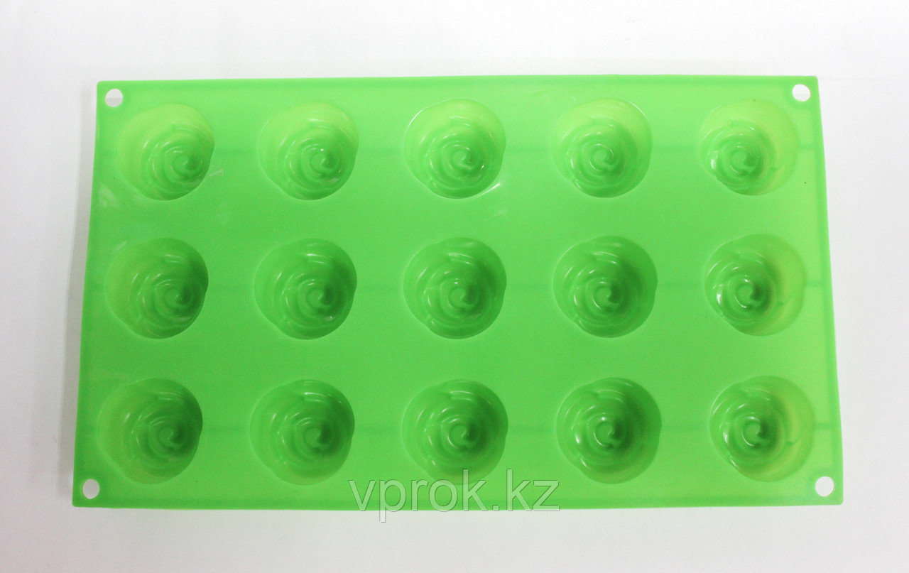 Силиконовая форма для кексов, прямоугольная, зеленая, 29*17 см