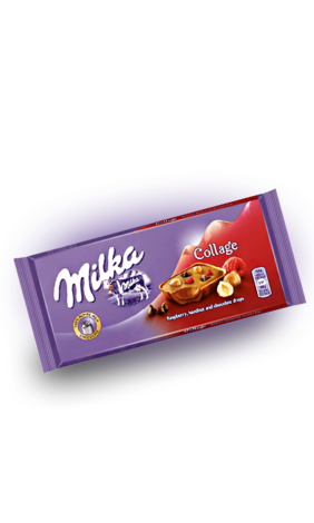 Milka Collage 93гр (Fruit, Raspberry, Hazelnut) (18 шт. в упаковке)