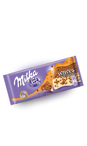 Шоколад Milka Waves Caramel (81 грамм) - фото 1 - id-p49894258