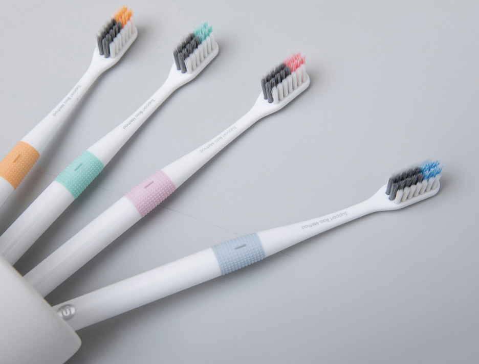 Зубная щетка (набор) Xiaomi Bass Toothbrush (4 щетки в комплекте), фото 1