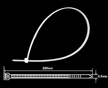 Хомут 4,8х200 бел.UNIT