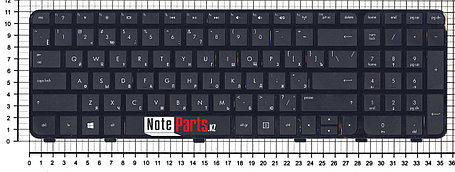 Клавиатура для ноутбука HP Envy dv6-7000, черная с рамкой, фото 2