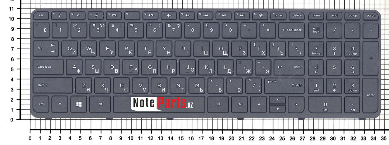 Клавиатура для ноутбука HP 15-e, 15-g, 15-n черная с рамкой