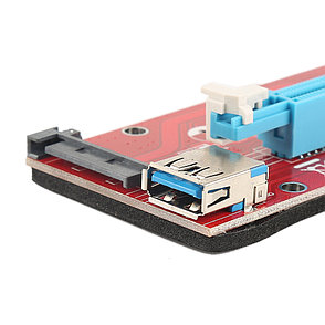 Riser / Райзер PCIE 1x - 16x, SATA, версия 007, фото 2