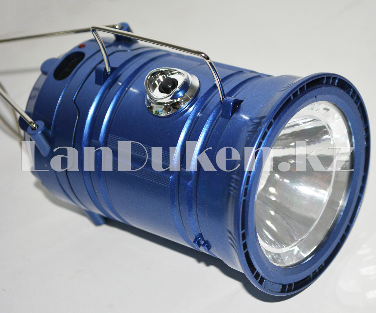 Ручной светодиодный фонарь 2 в 1 синий "Rechargeable Camping Lantern SH-5800T" с USB выходом - фото 3 - id-p49951784