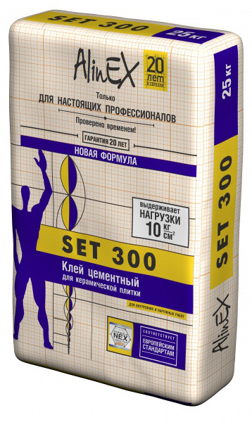 Клей AlinEX плиточный СЭТ-300 25кг