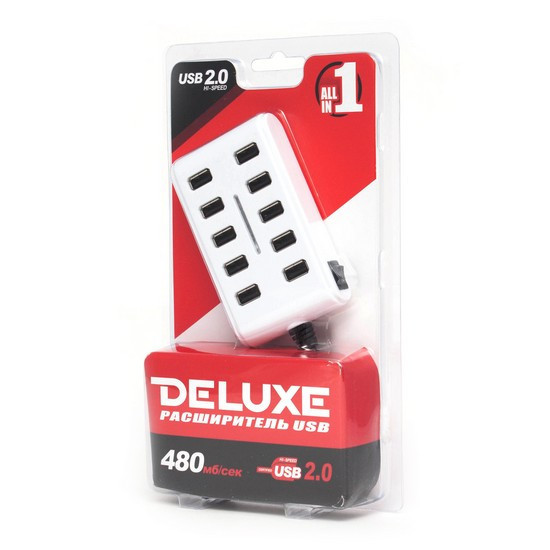 Расширитель USB Deluxe на 10 Портов DUH10001WH - фото 3 - id-p49392522