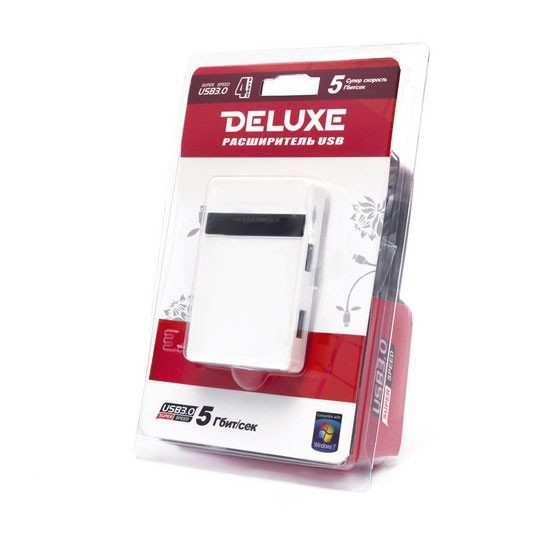 Расширитель USB Deluxe на 4 Порта DUH4005WH - фото 3 - id-p49392538