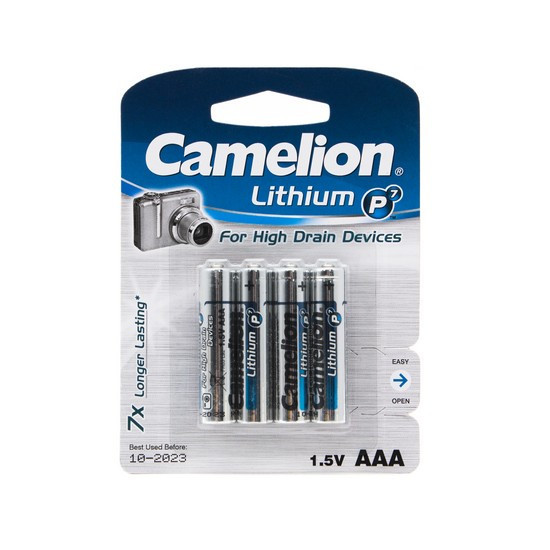 Батарейка CAMELION Lithium P7 FR03-BP4 - фото 1 - id-p49392956