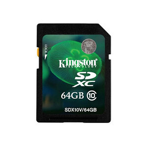 Карта памяти Kingston SDX10V64GB Class 10 64GB