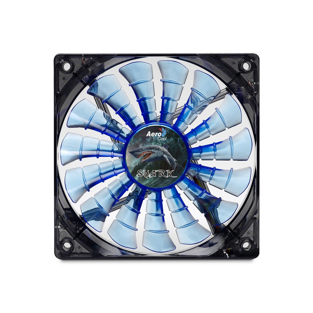Кулер для кейса AeroCool SHARK fan 12см Blue Edition