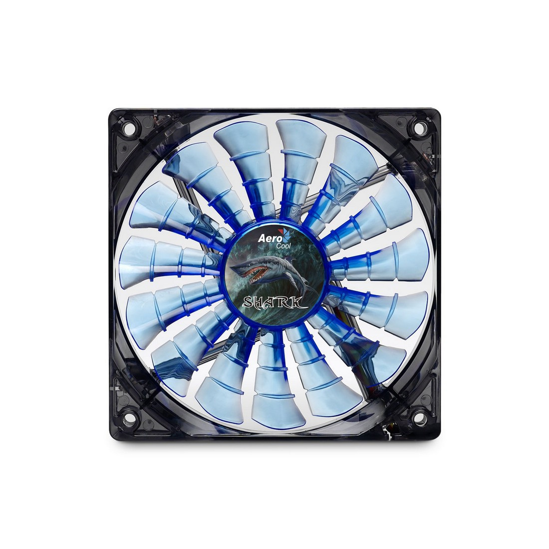 Кулер для кейса AeroCool SHARK fan 14см Blue Edition