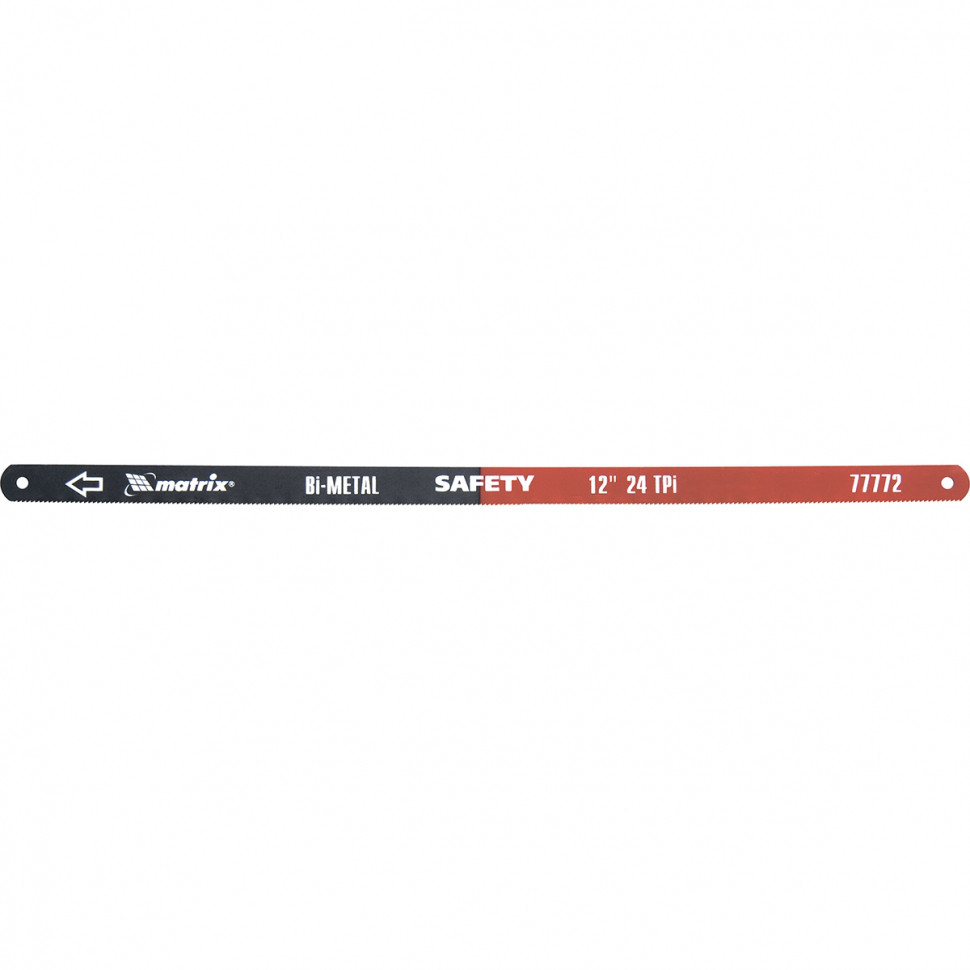 (77772) Полотна для ножовки по металлу, 300 мм, 24TPI, биметаллическое, 2 шт.// MATRIX