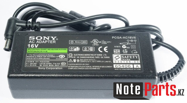 Зарядка для ноутбука Sony 16V 4A (65W) 6x4,4мм с иглой, фото 2