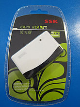 Картридер SSK SCRM057  USB2.0 SD TF / Micro SD CF MS 