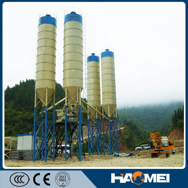 Стационарный бетонный завод HZS75, 75м3/ч, Китайский производитель
