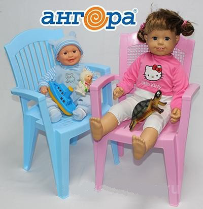 Стульчик детский со спинкой пластиковый, Ангора А7401 - фото 6 - id-p50032591