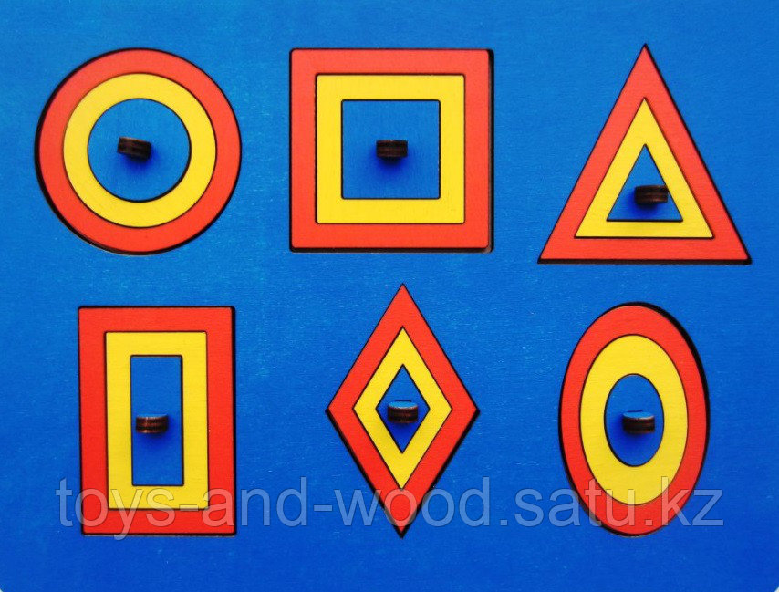 Рамки-вкладыши М. Монтессори "Геометрия-трафареты"