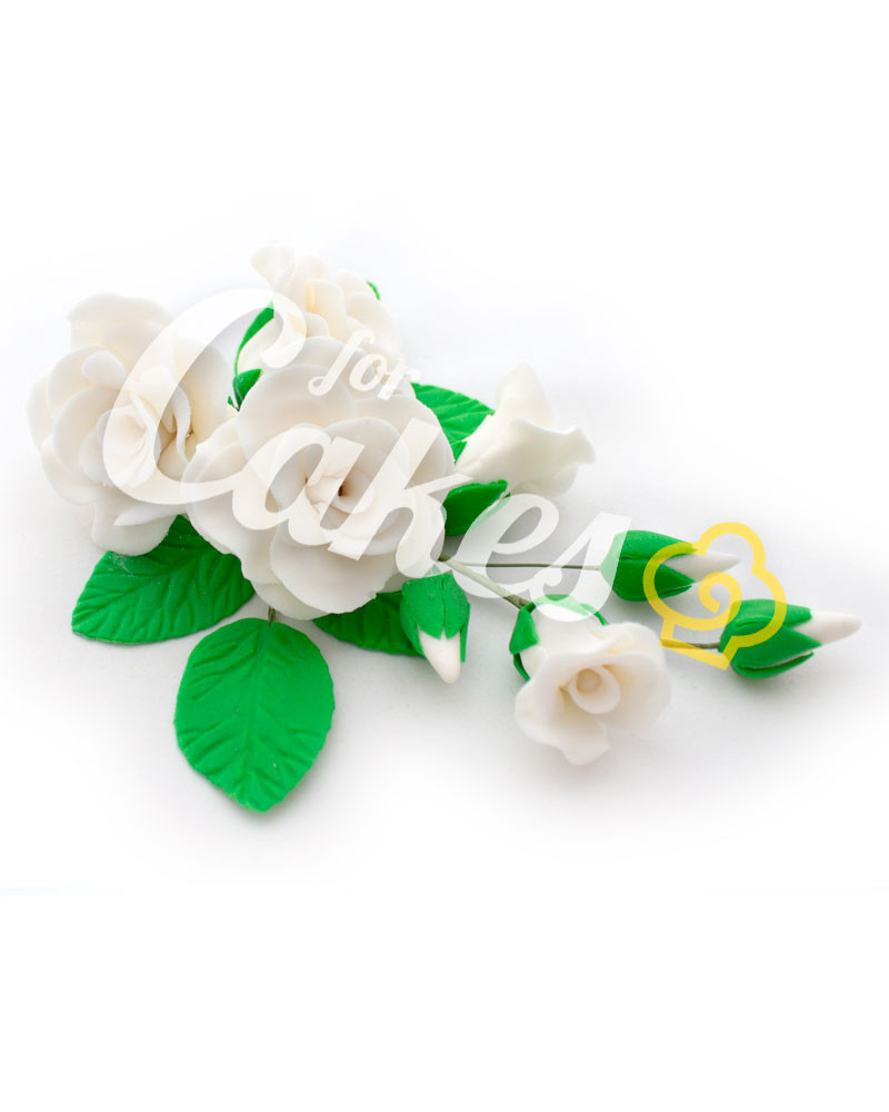 Сахарные цветы из мастики «Букет на проволоке - Розы Белые», Казахстан - фото 1 - id-p49750996