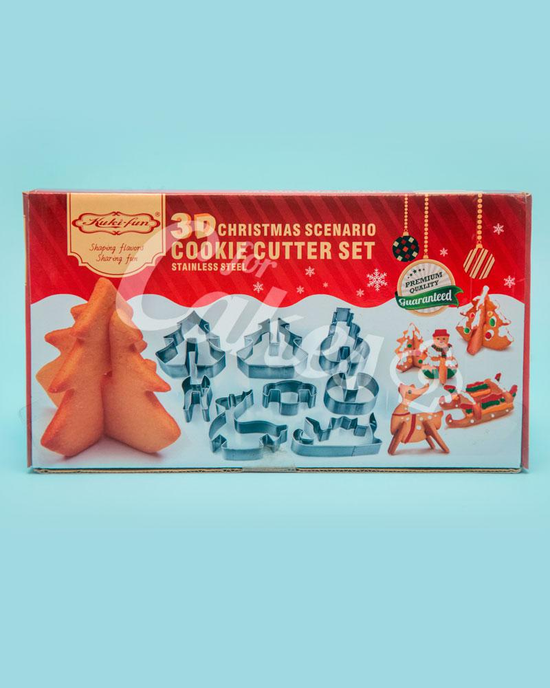 Вырубки для пряников, печенья набор 3D «Рождество, Новый год», 8 предметов - фото 1 - id-p49751131