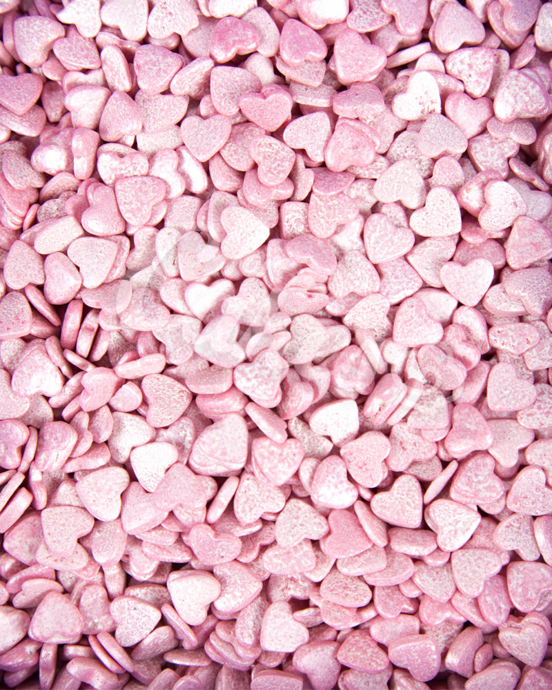 Посыпка кондитерская «Сердечки розовые перламутровые», 20 грамм