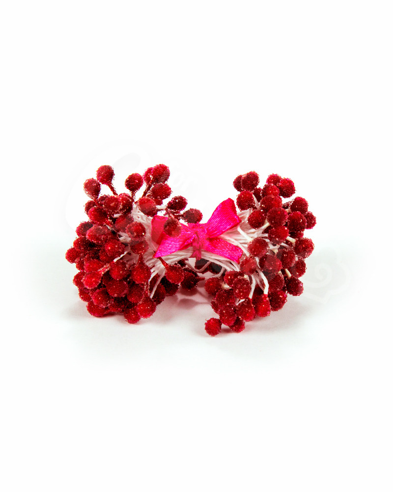 Хрустальные тычинки для цветов из мастики «Красные», Китай - фото 1 - id-p49752055