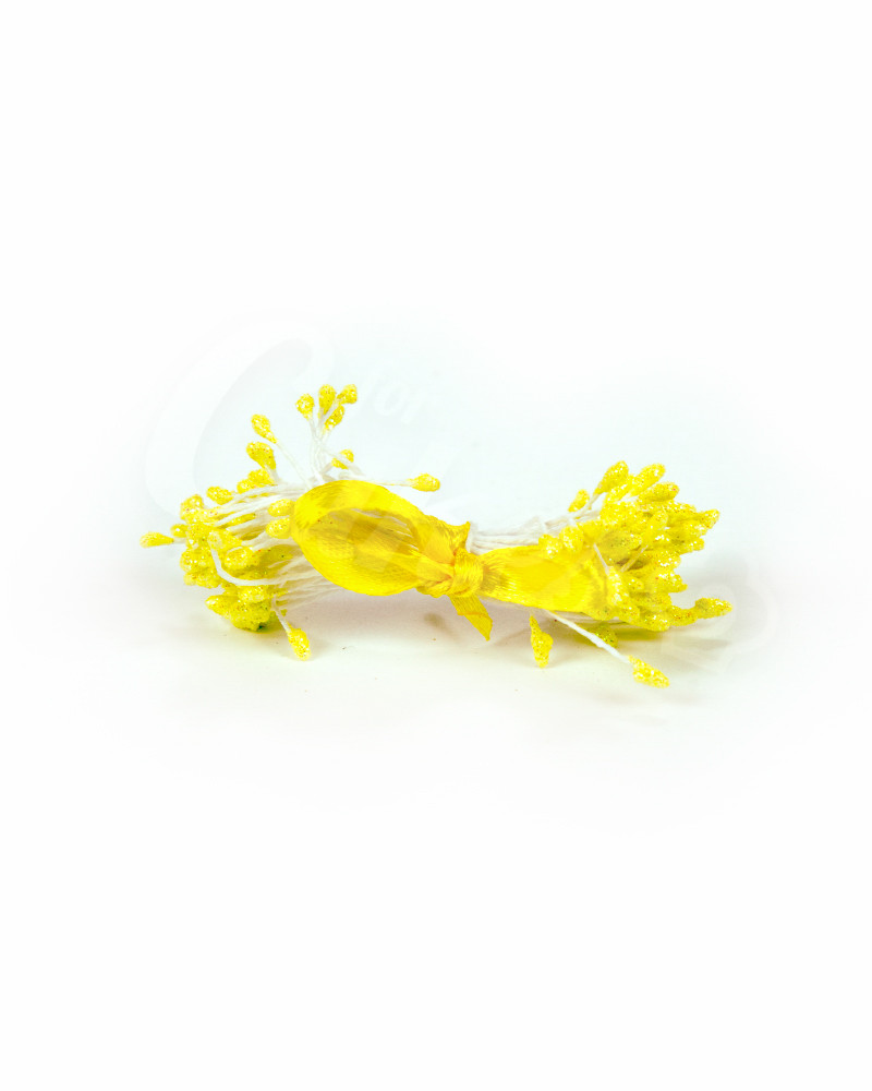 Тычинки с блестками для цветов из мастики, желтый - фото 1 - id-p49752061