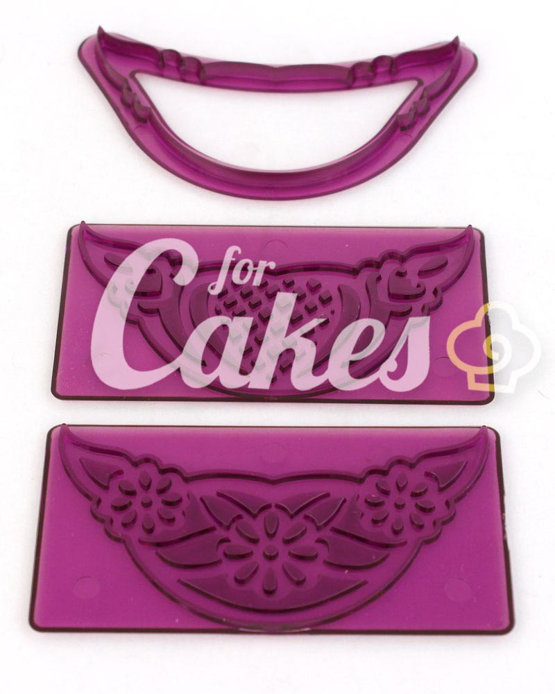 Вырубки для мастики с узором для украшения боковины торта, для пинеток из мастики - фото 1 - id-p49752883
