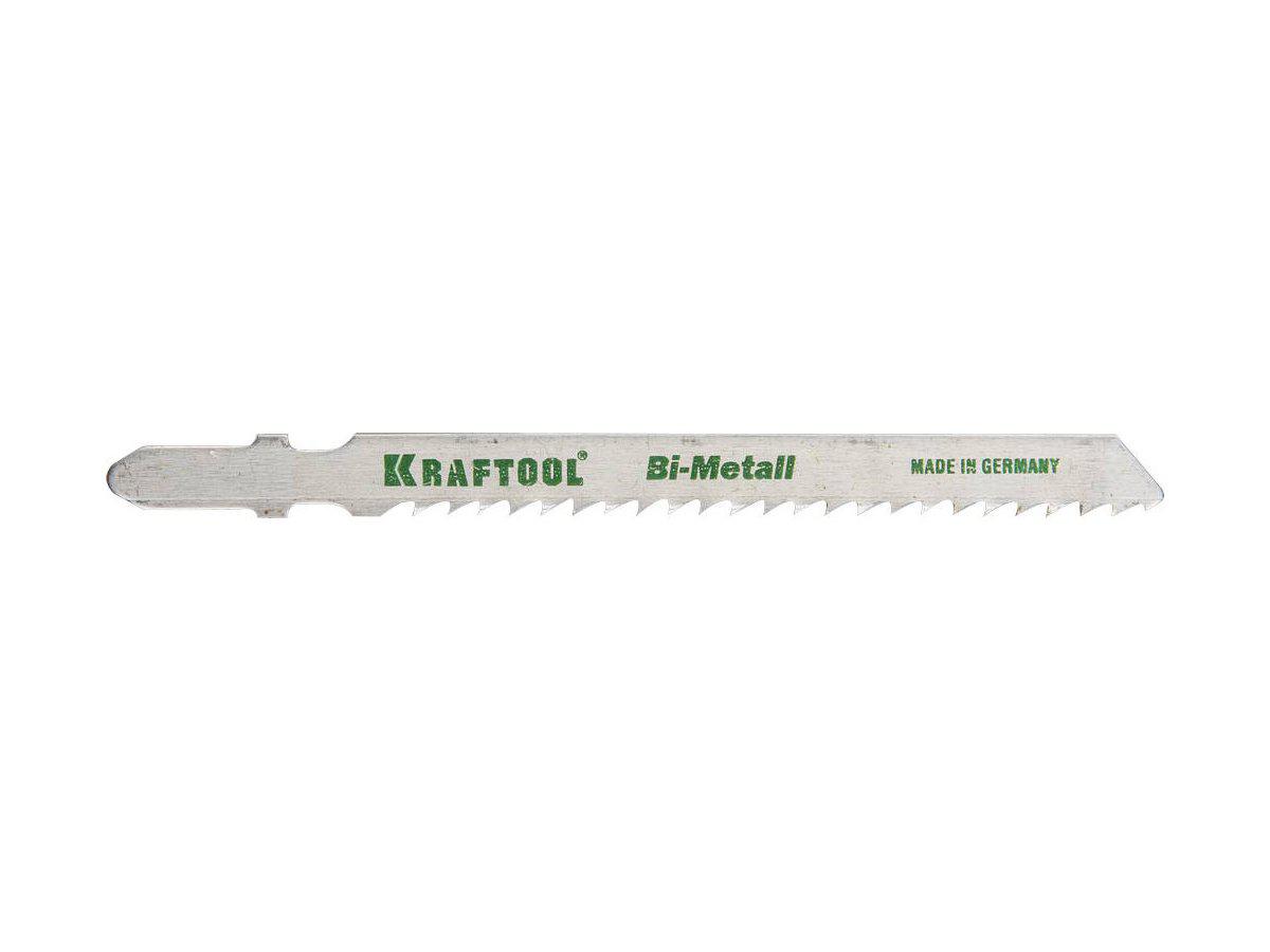 Полотна KRAFTOOL, T127DF, для эл/лобзика, Bi-Metall, по мягкому металлу (3-15мм), EU-хвост., шаг 3мм, 75мм, - фото 2 - id-p50048490