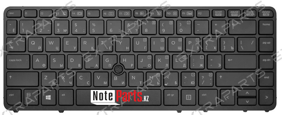 Клавиатура для ноутбука HP EliteBook 840 G1 (RU) черная с подсветкой