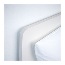 Кровать каркас АСКВОЛЬ 140х200 белый ИКЕА, IKEA , фото 3