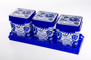 Набор ёмкостей "Флорель" 1,2л на подставке  М4724