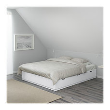 Кровать каркас НОРДЛИ с 6 ящиками белый 160х200 ИКЕА, IKEA   , фото 2