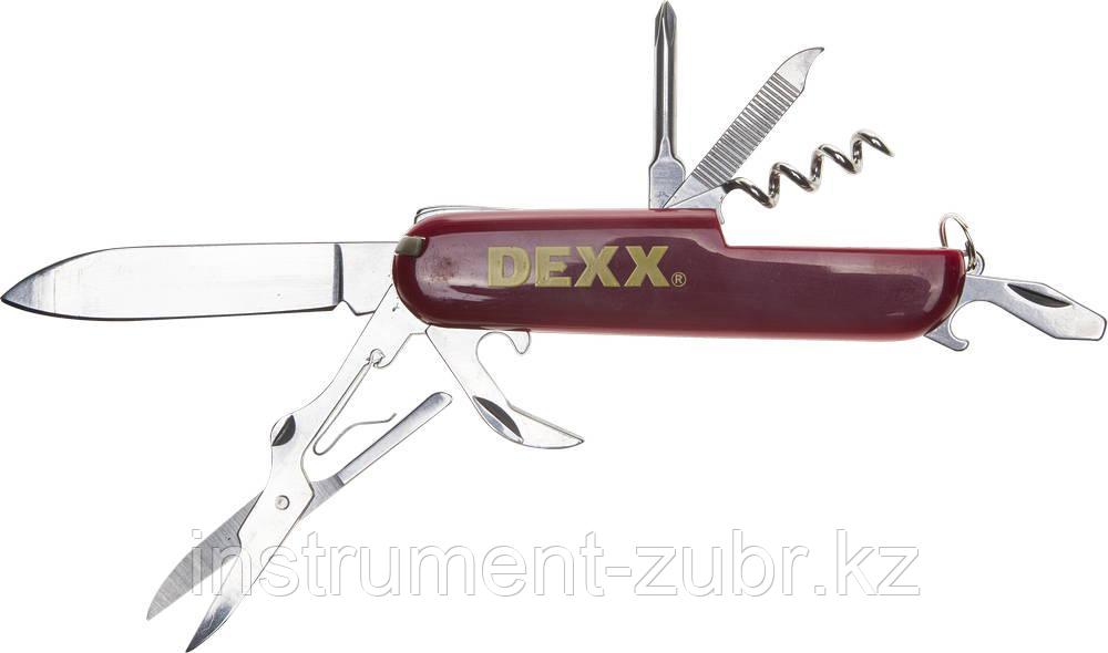 Нож DEXX складной многофункциональный, пластиковая рукоятка, 10 функций