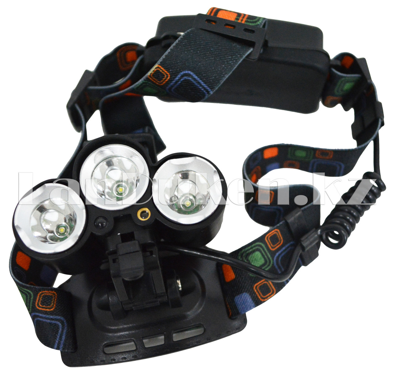 Светодиодный налобный фонарь шахтерский F114 с лазерным указателем 3LED 3 режима - фото 1 - id-p50028689