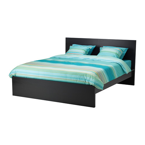 Кровать каркас МАЛЬМ черно-коричневый 160х200 Лурой ИКЕА, IKEA - фото 1 - id-p50079114