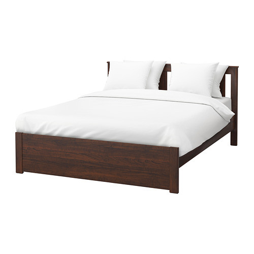 Кровать каркас СОНГЕСАНД коричневый 160х200 Лурой ИКЕА, IKEA - фото 1 - id-p50085139